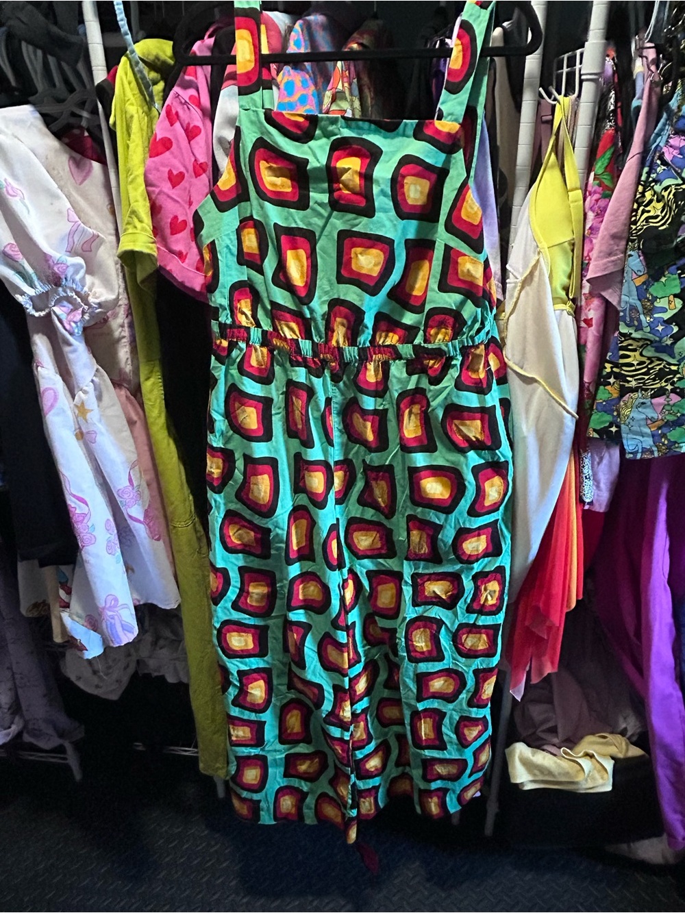 Lucy & Yak Green Geometric Print Jumpsuit